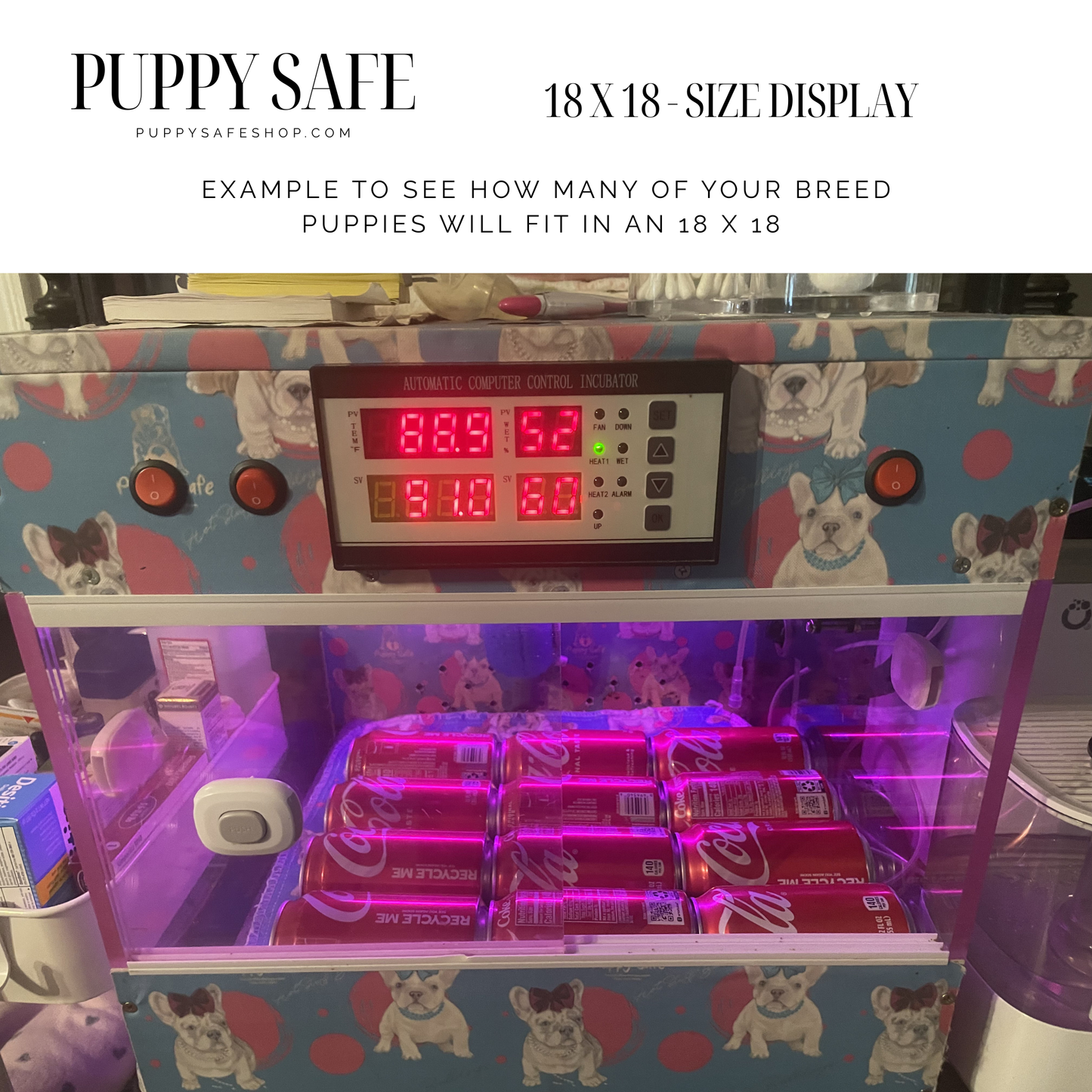 Puppy Safe French Bulldog Puppy Pattern Incubator
