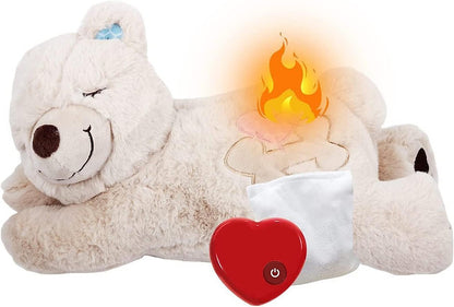 Snuggle Heartbeat Bear with Warmth Pack: Providing The Ultimate Transition for Puppies from the breeder to their Fur-Ever Home- Single