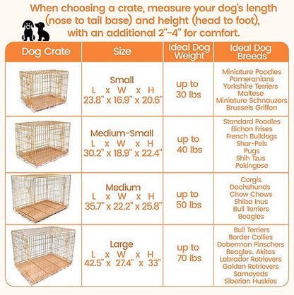 Puppy Safe Brand Training Dog Crate 30 Inch, Portable Folding Metal Wire Dog Kennel