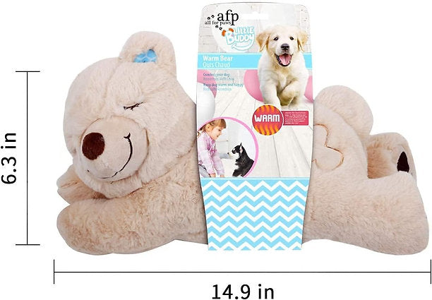 Snuggle Heartbeat Bear with Warmth Pack: Providing The Ultimate Transition for Puppies from the breeder to their Fur-Ever Home- Single