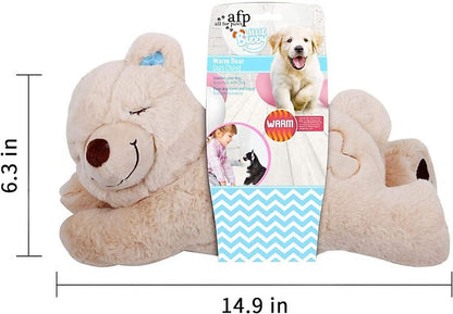 Snuggle Heartbeat Bear with Warmth Pack: Providing The Ultimate Transition for Puppies from the breeder to their Fur-Ever Home- Single