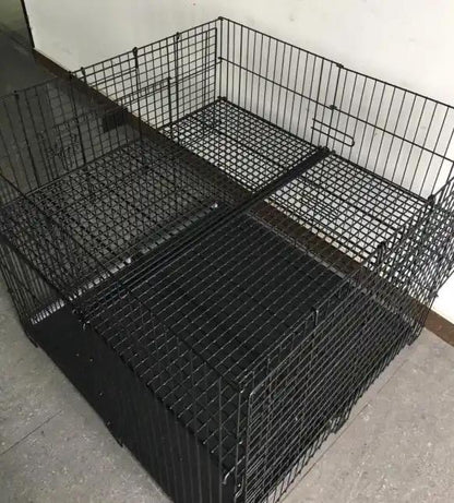 Puppy Playpen with Adjustable Floor, Wheels, and Hygiene Features