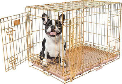 Puppy Safe Brand Training Dog Crate 30 Inch, Portable Folding Metal Wire Dog Kennel